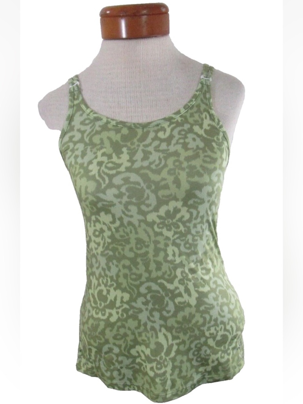 NWT Nike Light Green Floral Lace-Print Strappy Women's Dri-Fit Tank Top, Size 1X